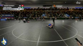 132 lbs Champ. Round 1 - Mason Glotfelty, Decorah vs Cade Vazquez, Lombard (Montini)