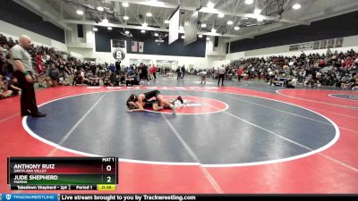 126 lbs Cons. Round 1 - Anthony Ruiz, Santa Ana Valley vs Jude Shepherd, Marina