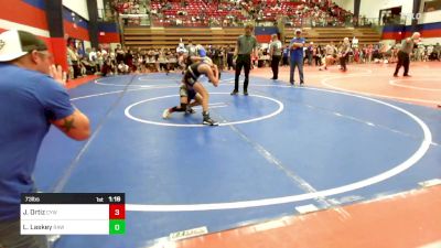 73 lbs Semifinal - Jayden Ortiz, Coweta Tiger Wrestling vs Lincoln Laskey, Raw Wrestling Club