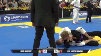 Jared Alan Gritz vs Luke Andrew Simmons 2025 World Master IBJJF Jiu-Jitsu Championship