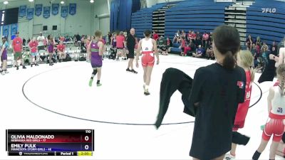 110 lbs Round 4 (6 Team) - Olivia Maldonado, Nebraska Red Girls vs Emily Pulk, Minnesota Storm Girls