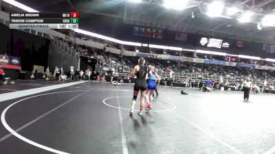 136 lbs Quarterfinal - Amelia Brown, MO West Championship WC vs Tristin Compton, Cougar WC