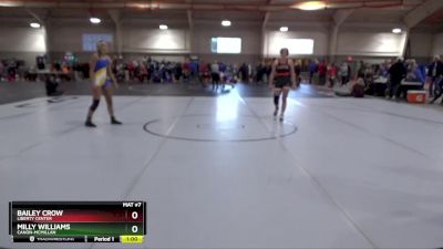 135 lbs Cons. Round 5 - Milly Williams, Canon-McMillan vs Bailey Crow, Liberty Center