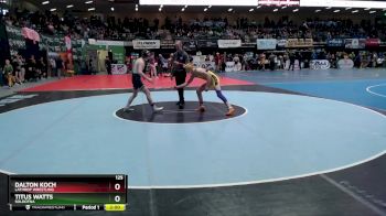 125 lbs Quarterfinal - Titus Watts, Soldotna vs Dalton Koch, Lathrop Wrestling