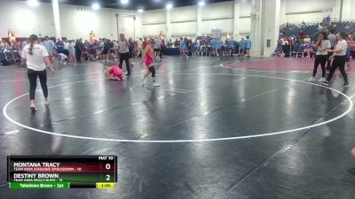 130 lbs Round 2 (8 Team) - Montana Tracy, Team Iowa Sunshine Smackdown vs Destiny Brown, Team Iowa Beach Bums