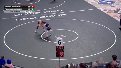 120 lbs Quarterfinal - Olivia Anderson, Watertown vs Kadlin Humbracht, Hot Springs