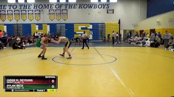 138 lbs Semifinals (8 Team) - Dylan Beck, Fleming Island vs Judge M. Deyoung, Merritt Island