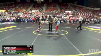 105 lbs Champ. Round 1 - Aubrey Miller, Burden-Central vs Canyon Burtis, Baldwin High School