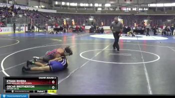 118 lbs Champ. Round 2 - Ethan Rivera, Lake Highland Prep School vs Oscar Brotherton, Dryden Sr HS