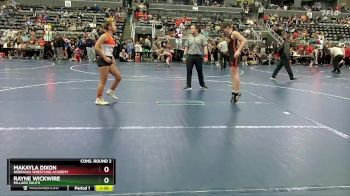 130 lbs Cons. Round 2 - Makayla Dixon, Nebraska Wrestling Academy vs Rayne Wickwire, Millard South