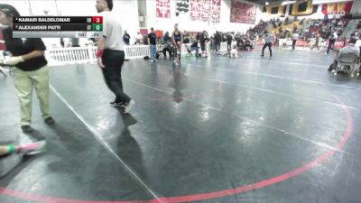 132 lbs Cons. Round 5 - Kamari Baldelomar, San Dimas vs Alexander Patti, South Torrance