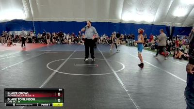 80 lbs Round 4 (6 Team) - Blaize Crowl, Michigan Gold Pitbulls vs Blake Tomlinson, Lake WC