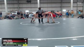 126 lbs 5th Place Match - Owen Thayn, Challis Black Hearts vs Saw Ler Lweh, New Plymouth Middle School