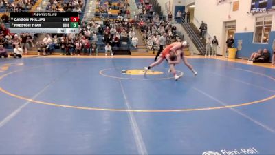 126 lbs Cons. Round 2 - Cayson Phillips, Newcastle vs Preston Thar, Douglas