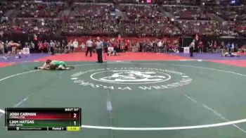 D2-126 lbs Champ. Round 1 - Josh Carman, Carrollton vs Liam Hatgas, Holy Name