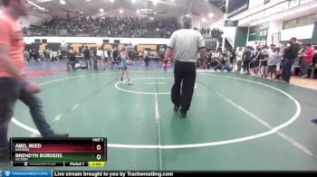 75 lbs Cons. Round 3 - Abel Reed, Badgers vs Brendyn Borders, Victory