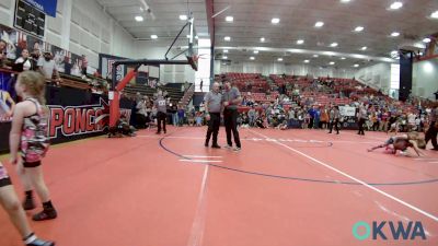 52 lbs Semifinal - Kynley Johnson, Division Bell Wrestling vs Evelyn Shimonek, Pawhuska Elks Takedown