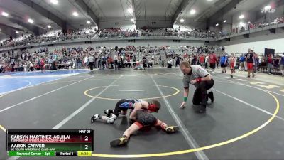 50 lbs Quarterfinal - Carsyn Martinez-Aguilar, Terminator Wrestling Academy-AAA  vs Aaron Carver, JC Youth Wrestling Club-AAA 