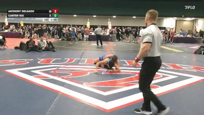 138 lbs Consi Of 128 #2 - Anthony Delgado, NV vs Carter Nix, FL