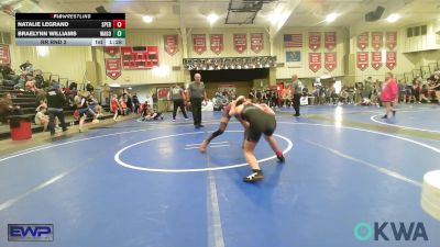 85-91 lbs Rr Rnd 2 - Natalie LeGrand, Sperry Wrestling Club vs Braelynn Williams, Wagoner Takedown Club