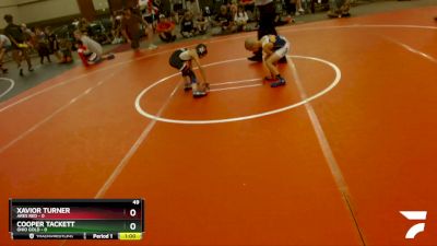 49 lbs Round 5 (6 Team) - Cooper Tackett, Ohio Gold vs Xavior Turner, Ares Red