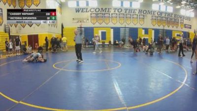 110 lbs 3rd Place Match - Victoria Sifuentes, Gladiator Wrestling vs Cassidy Kephart, Buchholz