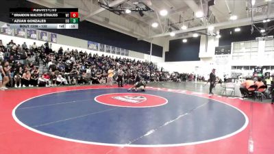 132 lbs Cons. Round 2 - Azuan Gonzales, Eisenhower vs Brandon Walter-Strauss, West Torrance