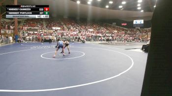 100 lbs Quarterfinal - Kennedy Portlock, Carbondale-Santa Fe Trail HS vs Khenzly Cannizzo, Clay Center Community HS