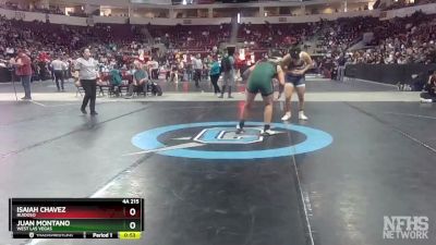 4A 215 lbs Semifinal - Isaiah Chavez, Ruidoso vs Juan Montano, West Las Vegas