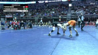 1A-157 lbs Champ. Round 1 - Conner Jacobson, Ridge View vs Ethan Bauer, Coon Rapids-Bayard