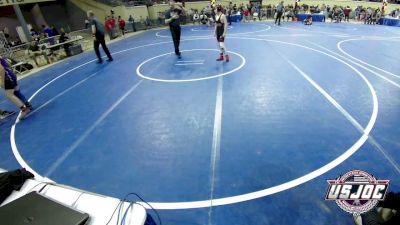 90 lbs Consi Of 8 #2 - Mason Mccauley, Duncan Demon Wrestling vs Easton Oberbeck, West Texas Grapplers