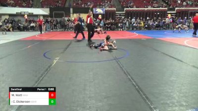 50 lbs Semifinal - Cayden Dickerson, North Big Horn Rams Wrestling vs Miles Watt, North Montana Wrestling Club