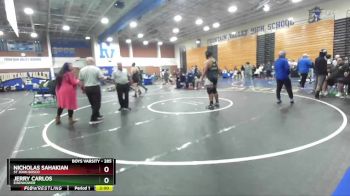 285 lbs Champ. Round 2 - Nicholas Sahakian, St John Bosco vs Jerry Carlos, Eisenhower