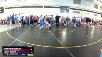 150 lbs Cons. Round 1 - Christopher Casler, Legends Of Gold Wrestling vs Nolan Brown, River City Wrestling Club