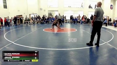 107 lbs Cons. Round 5 - Abigail Romero, Falls Church vs Da`mya Morgan, Petersburg