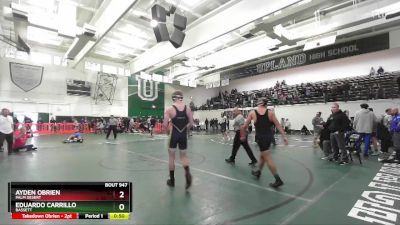 144 lbs Cons. Round 6 - Ayden Obrien, Palm Desert vs Eduardo Carrillo, Bassett