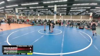 62-73 lbs Round 3 - Waylon Bledsoe, Cardinal Wrestling Club vs Cesar Gonzalez, Mesquite Wrestling Club