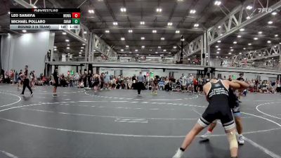 132 lbs Round 3 (4 Team) - Michael Pollaro, Savage WA White vs Leo Saravia, Maryland Mallets