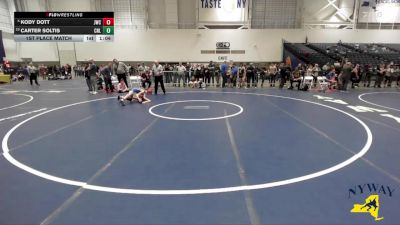 93 lbs 1st Place Match - Kody Dott, Journeymen Wrestling Club vs Carter Soltis, Club Not Listed