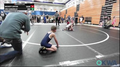 43 lbs Consi Of 4 - Beckett Loftus, Carl Albert vs Cru Camarillo, El Reno Wrestling Club