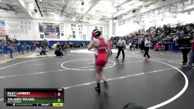 105 lbs Cons. Round 3 - Riley Lambert, Hueneme vs Yolanda Solano, Bell Gardens