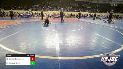 67 lbs Final - Nathen Schoenbein Jr, SPG vs Mason Maggard, Claremore Wrestling Club