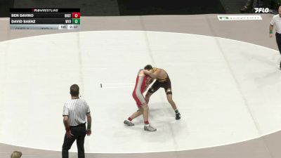 133 lbs Round 1 (16 Team) - Ben Davino, Ohio State vs David Saenz, Wyoming