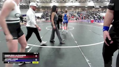 145 lbs Champ. Round 2 - Jayden Lange, Dakota Wesleyan vs Annsleigh Alexander, Central Methodist University