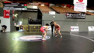 Junior Boys - 138 lbs Cons. Round 3 - Phoenix Lopez vs Leighton Gutierrez, Red Bluff High School Wrestling