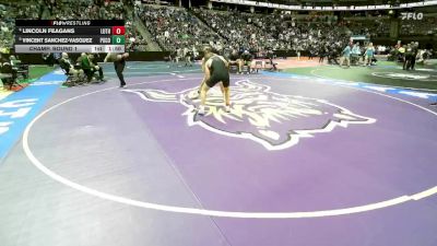 165-4A Champ. Round 1 - Vincent Sanchez-Vasquez, Pueblo County vs Lincoln Feagans, Lutheran