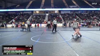 235 lbs Quarterfinal - Whitley Cox-Halliburton, Linn County Twisters Wrestling Club vs Haylee Holinde, Hoisington Jr Cardinal