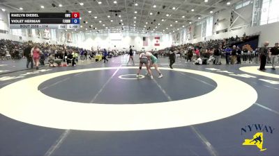 114 lbs 5th Place Match - Violet Herman, Fairport Jr. Red Raiders Wrestling vs Raelyn Diebel, Gowanda Wrestling Club