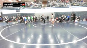 132 lbs Cons. Round 4 - Lucas Nevins, Fighting Squirrels Wrestling Club vs Sawler Lweh, Small Town Grims