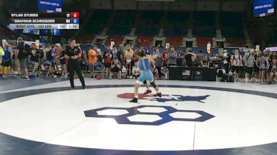 100 lbs Cons. Sub-rd Of 16 - Dylan Stubbs, Utah vs Grayson Schroeder, Minnesota